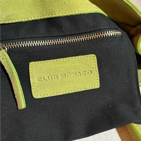 Club monaco Lime Green Suede Tote Bag - Picture 4 of 6